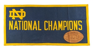 Notre Dame 1929 National Champions Banner